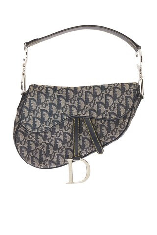 Dior Trotter Saddle Bag in Navy | FWRD 
