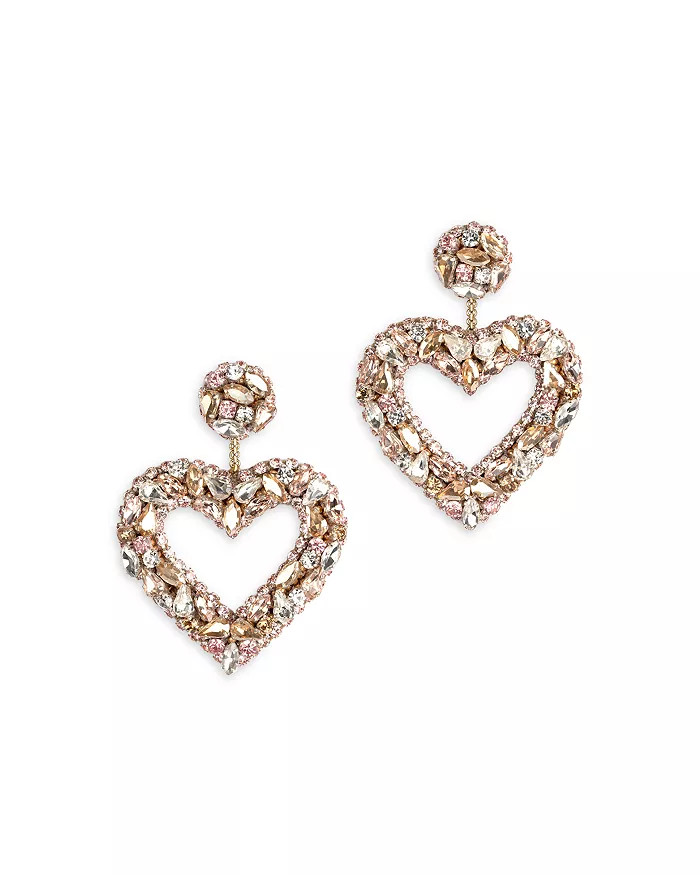 Carolina Mixed Stone Heart Drop Earrings in Gold Tone | Bloomingdale's (US)