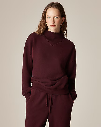 Heritage terry mockneck sweatshirt | J. Crew US