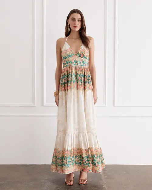 Aqua Blu Claudia Maxi Dress in Doree at Nordstrom, Size X-Large | Nordstrom
