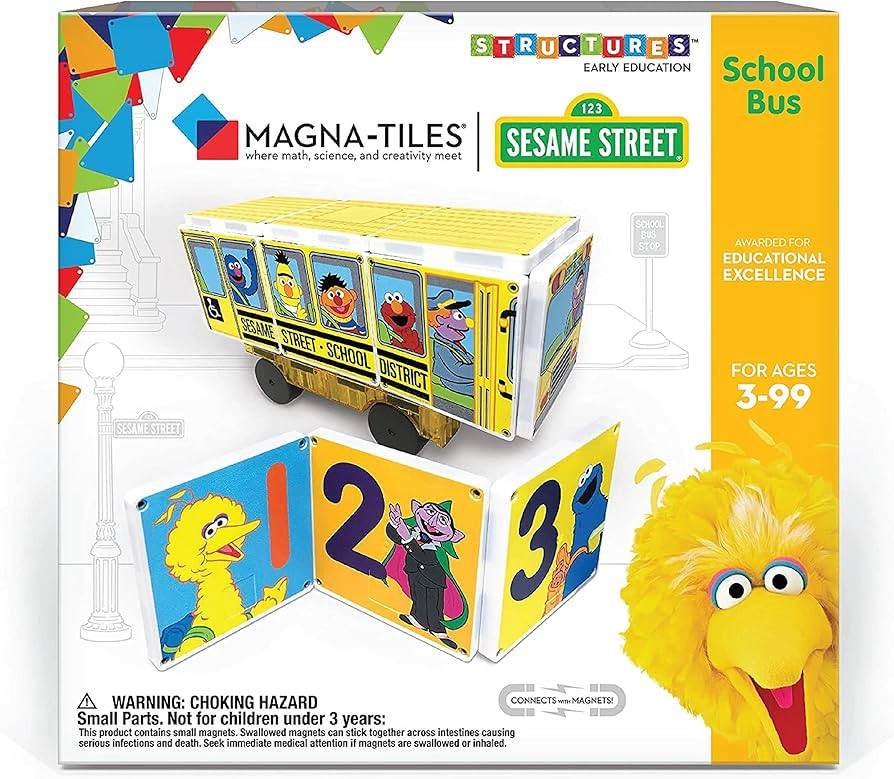 CreateOn Magna-Tiles “Sesame Street” Toys, Magnetic Kids’ Building Toys from “Sesame Stre... | Amazon (US)