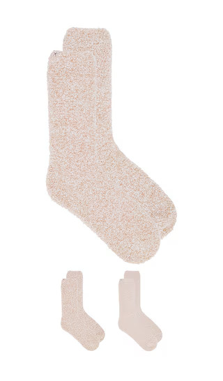 Barefoot Dreams CozyChic 2 Pair Sock Set in Nude. | Revolve Clothing (Global)