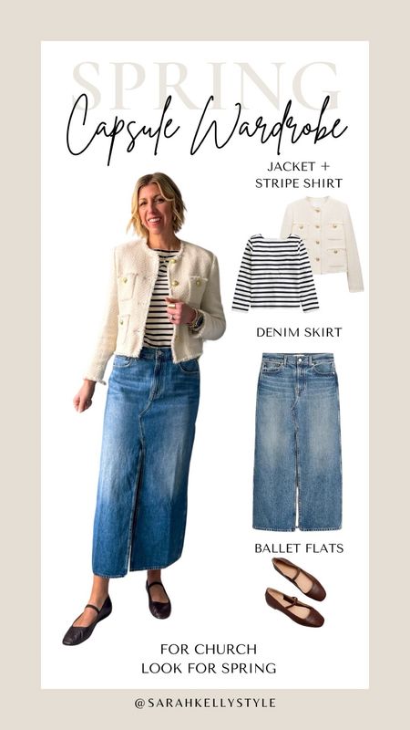 Outfit inspiration for spring from my Spring Capsule Wardrobe! Look for church 

#LTKSeasonal #LTKstyletip #LTKover40