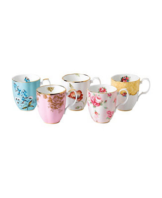 Royal Albert 100 Years 1950-1990 5-Piece Mug Set - Macy's | Macy's