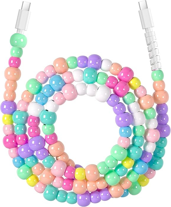 WESADN USB C to USB C Cable 3.3FT for iPhone Charging Cable Candy Beads USB C Cord Fast Charging ... | Amazon (US)