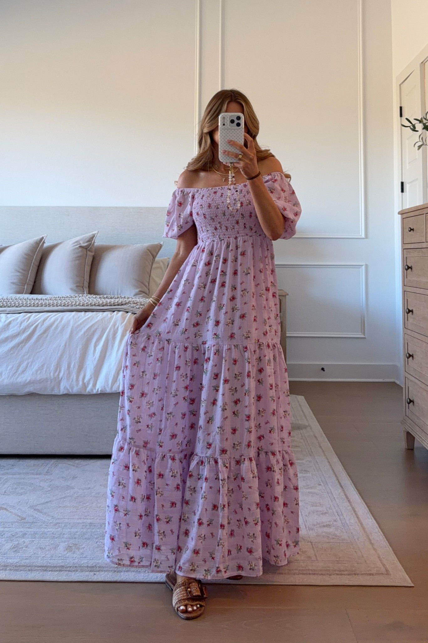 the perfect floral maxi dress for spring & summer! wearing an xs. code MICHELE @pinklily 
