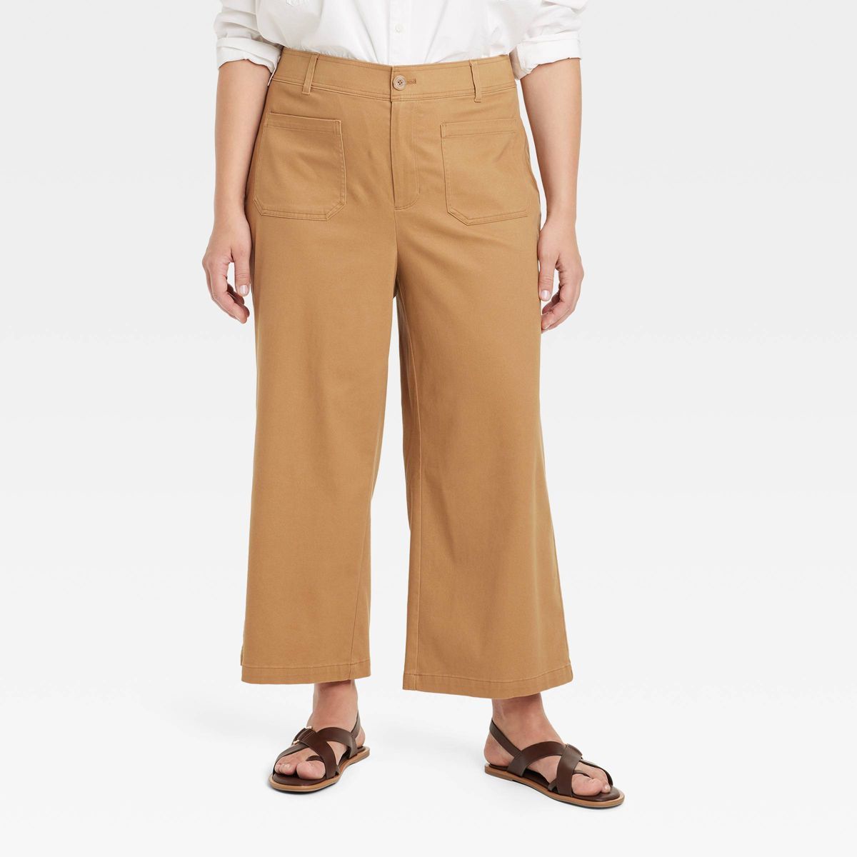 Women's High-Rise Cropped Wide Leg Pants - Ava & Viv™ | Target