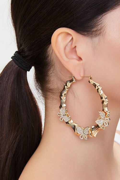 Butterfly Bamboo Hoop Earrings | Forever 21 (US)