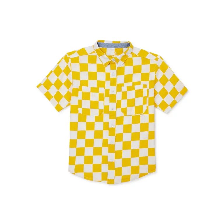 Wonder Nation Boys Short Sleeve Button-up Shirt, Sizes 4-18 | Walmart (US)