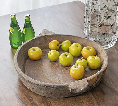 Found Reclaimed Wood Bowl With Handles | Pottery Barn (US)
