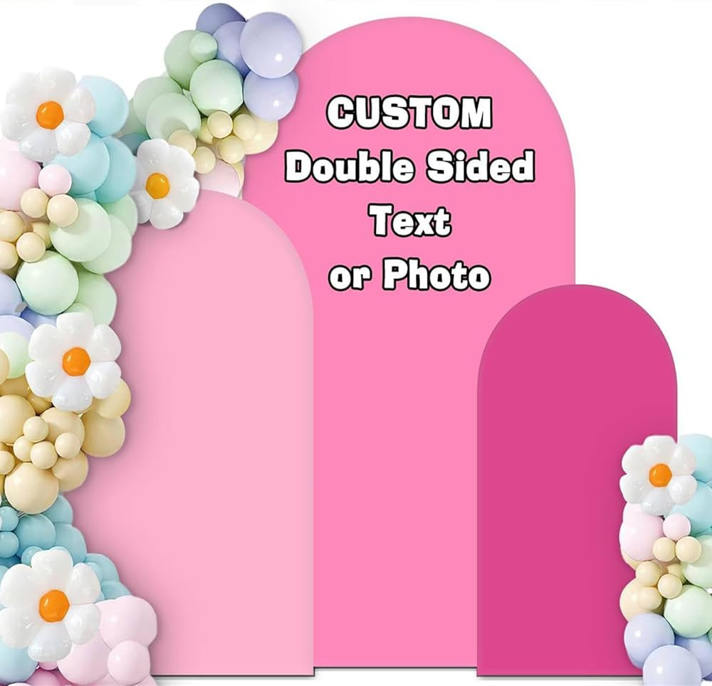 Custom Arch Cover Personalized Spandex Fitted Arch Backdrop Cover for Round Top Backdrop Cover St... | Amazon (US)