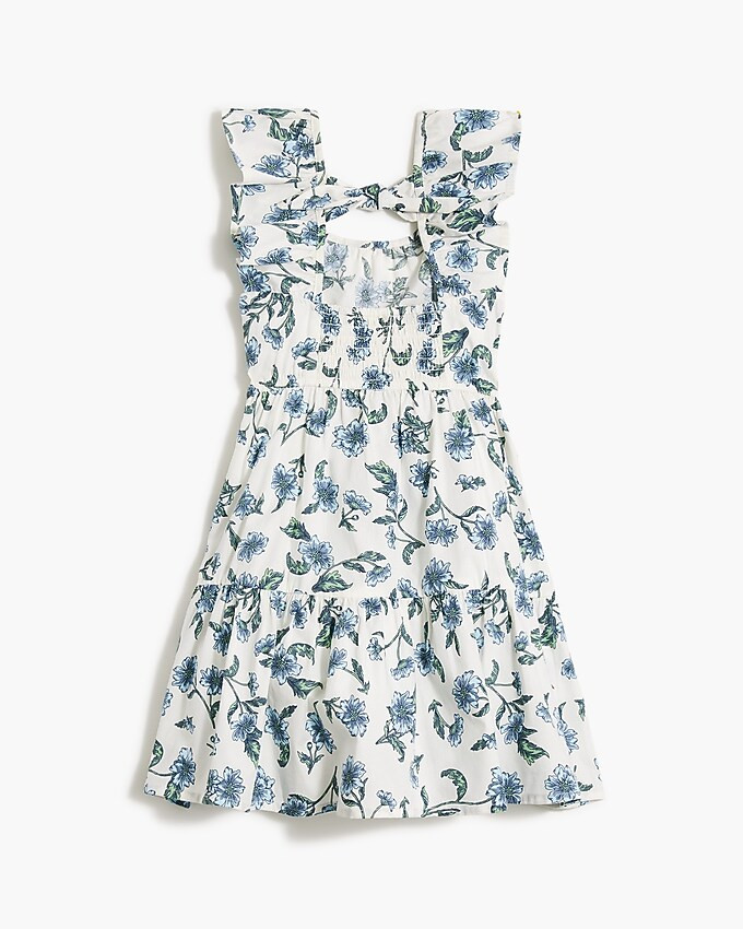 Girls' floral bow-back dress | J.Crew Factory