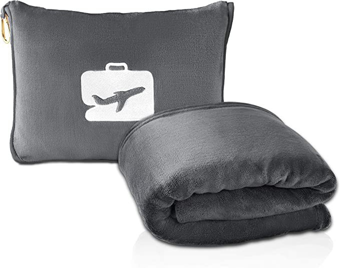 EverSnug Travel Blanket and Pillow - Premium Soft 2 in 1 Airplane Blanket with Soft Bag Pillowcas... | Amazon (US)