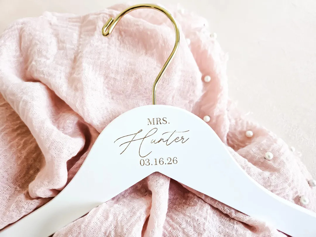Custom Bridal Hanger, Bride Hanger for Wedding Dress, Personalized Bride Hanger, Bride Gifts - Et... | Etsy (US)