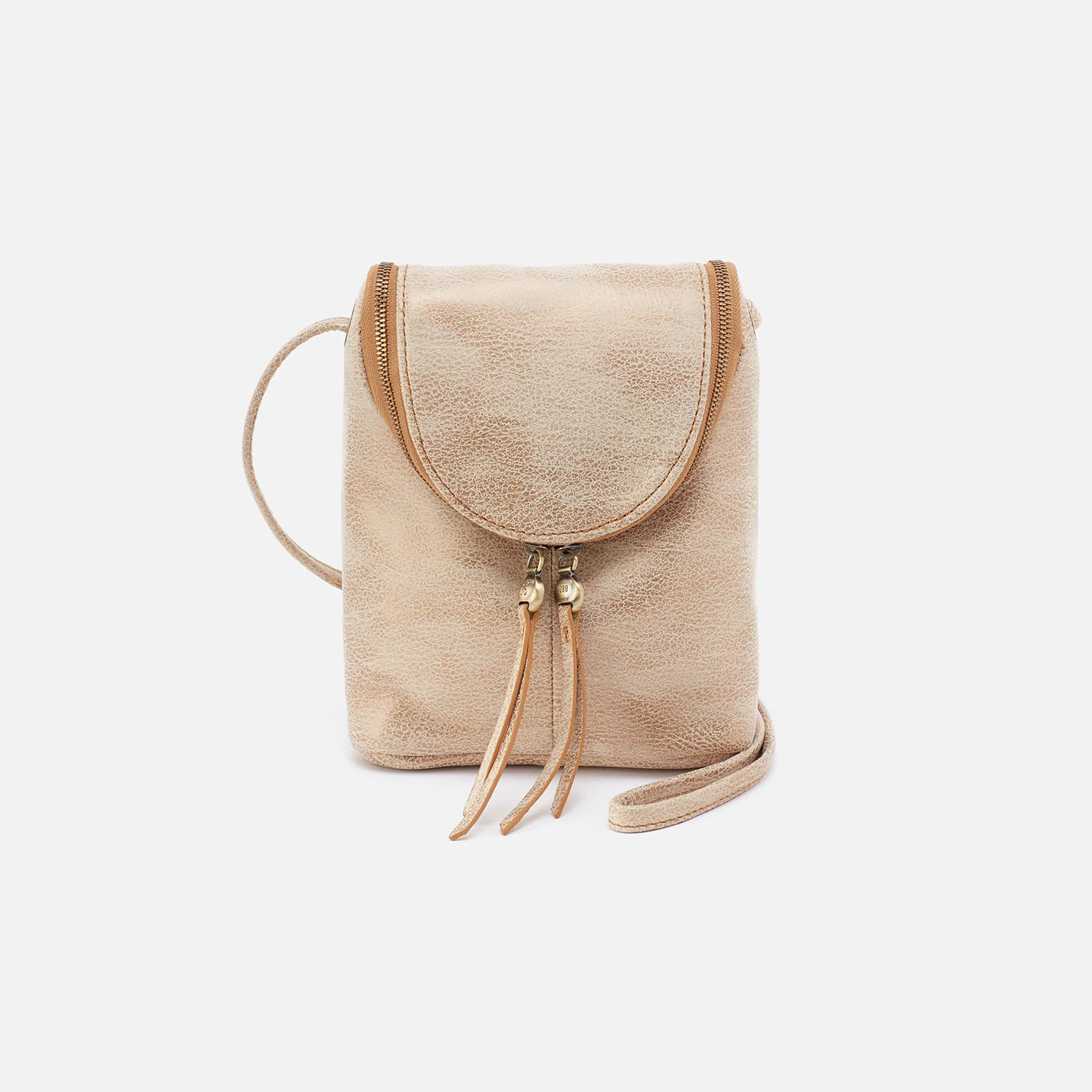 Fern Crossbody in Metallic Leather - Gold Leaf | HOBO Bags