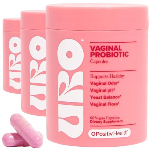 O Positiv URO Vaginal Probiotics for Women pH Balance with Prebiotics & Lactobacillus Probiotic Blend - Vaginal Health Supplement - Promote Healthy Vaginal Odor & Vaginal Flora, 60 Count (Pack of 3) | Amazon (US)