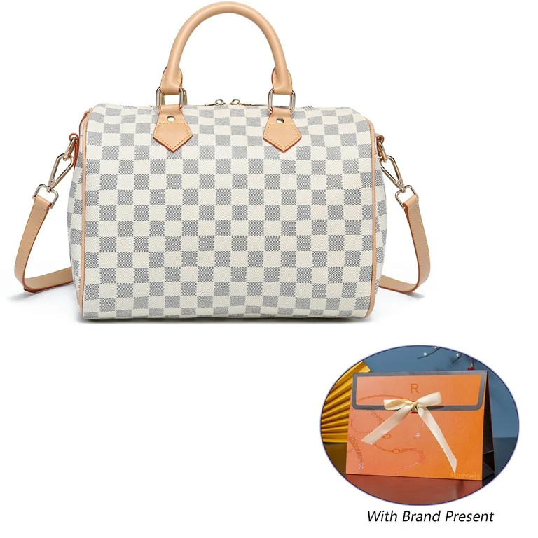RICHPORTS Checkered Women PU Leather Tote Bag Tassels Leather Shoulder Handbags Fashion Ladies Pu... | Walmart (US)