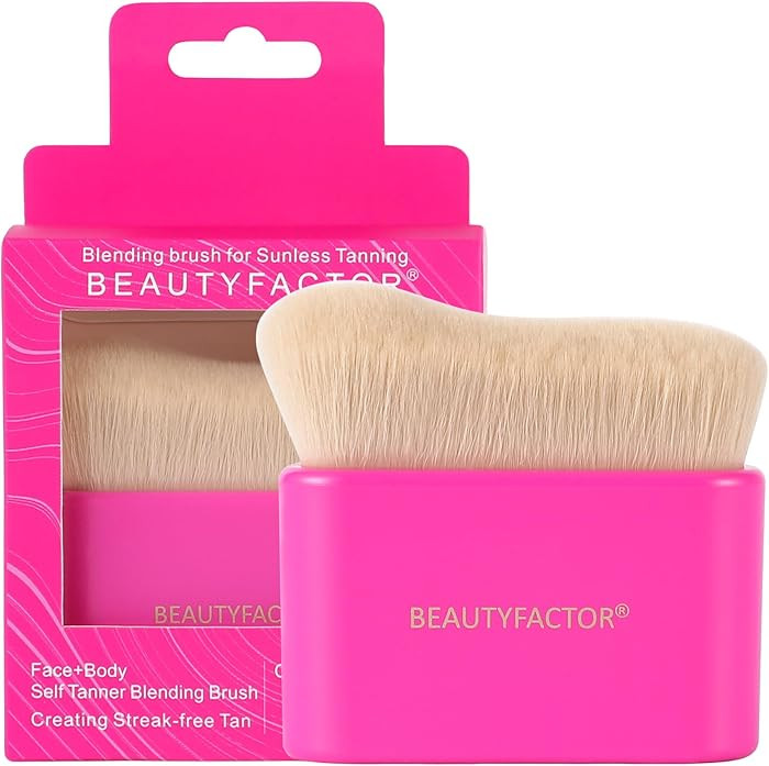 Self Tanner,Kabuki Bronzer Body Makeup Brush for Self Tanning Mousse,Lotion,Tanning Mitt for Face... | Amazon (US)