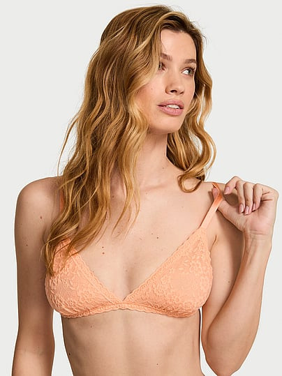 Lacie Unlined Triangle Bralette, Orange, L - Women's Bralettes - Victoria's Secret | Victoria's Secret (US / CA )
