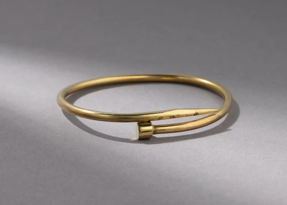 Nail Bangle Made of Brass Open Handmade BB004 | Etsy | Etsy (US)