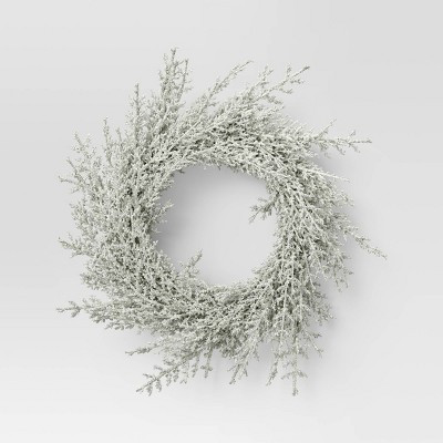 Silver Shimmer Christmas Wreath - Threshold™ | Target