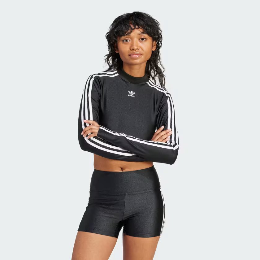 3-Stripes Cropped Long Sleeve Tee | adidas (US)