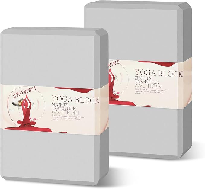 Yoga Blocks 2 Pack - Premium EVA Foam for Yoga, Pilates, Meditation, and Stretching - Non-Slip Li... | Amazon (US)