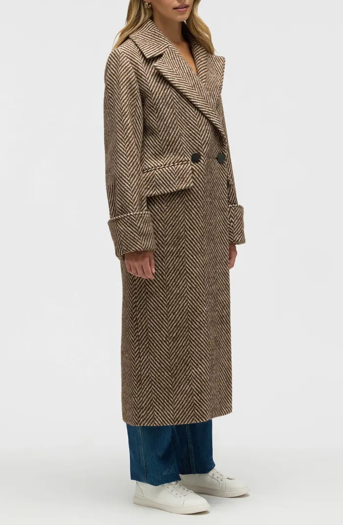 NVLT Oversize Chevron Double Breasted Coat | Nordstromrack | Nordstrom Rack