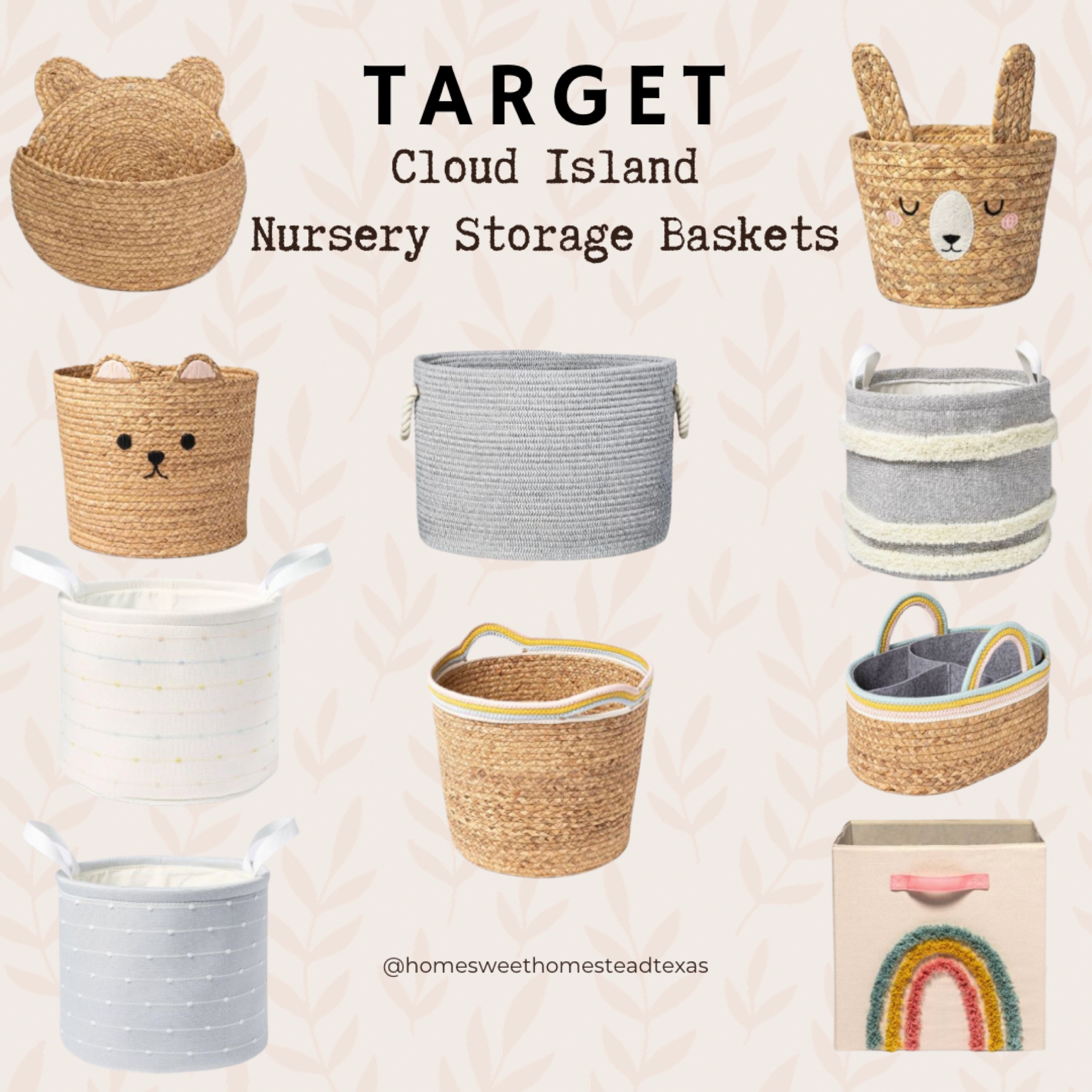 These storage baskets make organizing in a nursery or kid’s room so cute and easy! They also make great Easter baskets or baby shower gifts. Just fill them up with all the goodies!

#LTKkids #LTKhome #LTKbaby