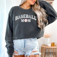 Comfort Colors Sweatshirt, Baseball Mom Sports Gift, Sweater, Mama Shirt, Sweatshirt | Etsy (US)