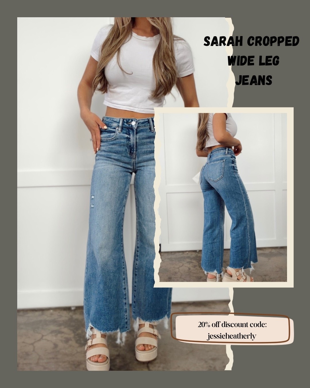 Effortless style with a vintage touch ✨ The Sarah Cropped Wide Leg Jeans are my new go-to! Pair with your fave top and use code jessieheatherly for 20% off at Willow Boutique. 🌿 #WillowBoutique #WideLegJeans #OOTDInspo #LTKStyle #CasualChic


#LTKMidsize #LTKmomlife #LTKootd