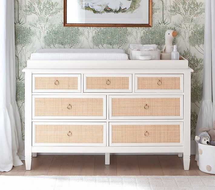 Ava Regency Caned Extra-Wide Dresser & Topper (56") | Pottery Barn Kids