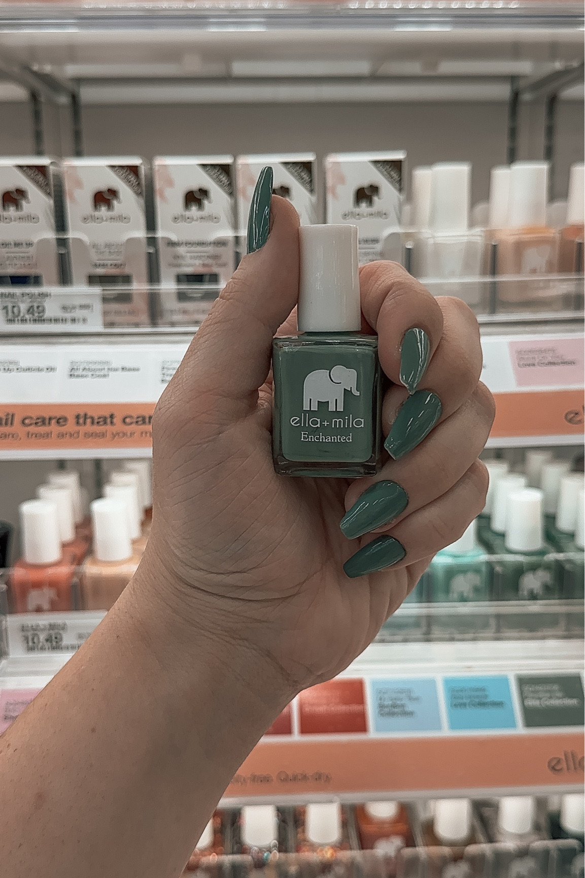 #ad I painted my nails with ella + mila Enchanted nail polish in the color Evergreen! It’s such a beautiful muted sage perfect for fall and it’s now available at Target!

@ellamila @target #ellamilaTarget #Target #LTKxTarget 

Nail polish, Target, ella + mila, new at Target, 

#LTKBeauty #LTKStyleTip #LTKHome
