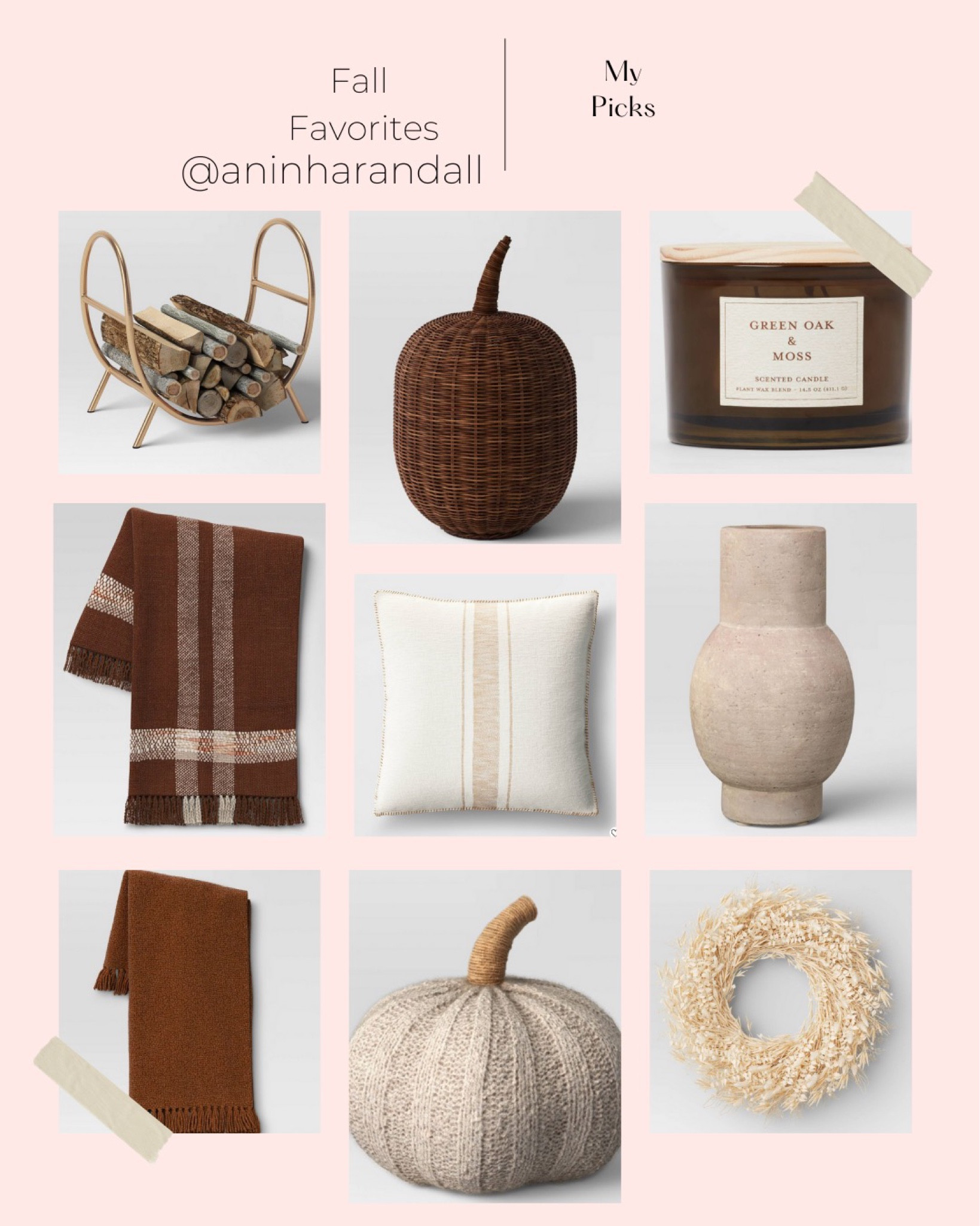 Target home decor, my picks, plaid, throw blanket, vase, wreath, pumpkin 

#LTKSeasonal #LTKunder100 #LTKstyletip