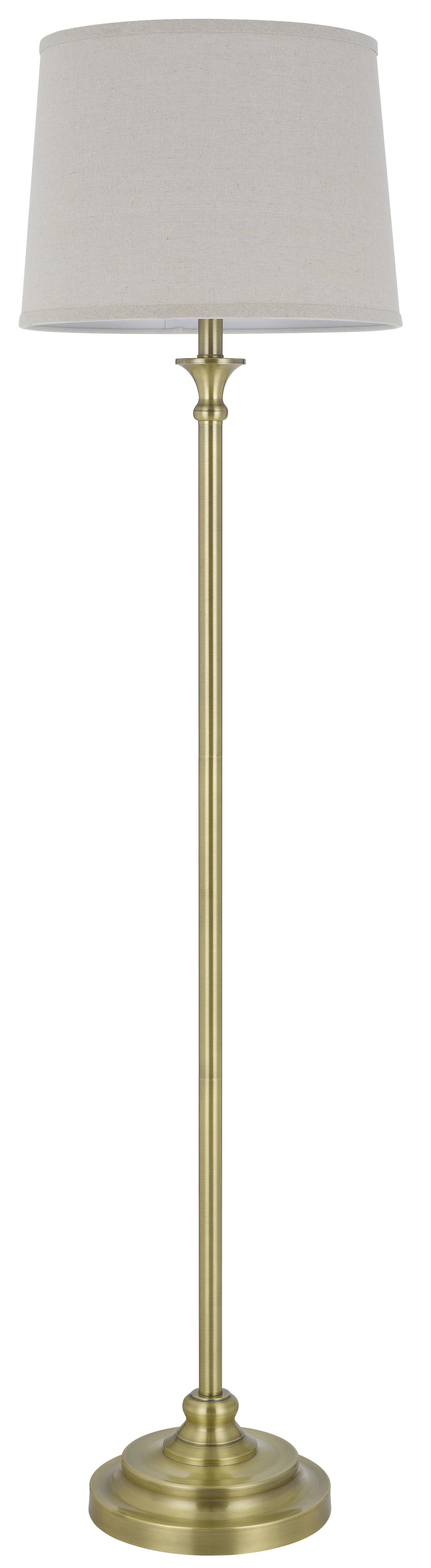 House of Hampton® 100 Watt Larane Metal Floor Lamp With Hardback Linen Shade | Wayfair | Wayfair North America