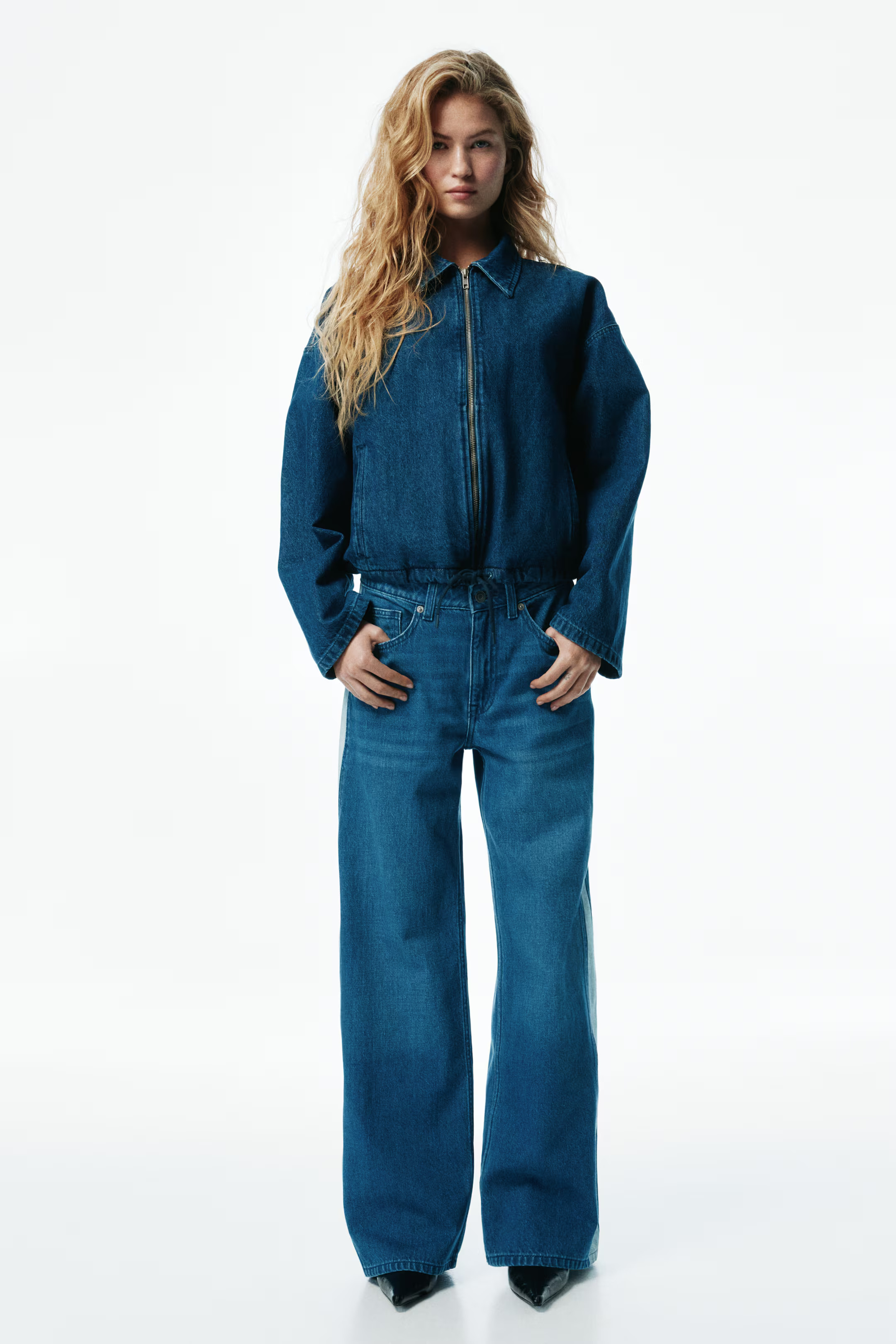 Wide Regular Jeans with Side Stripes | H&M (US + CA)