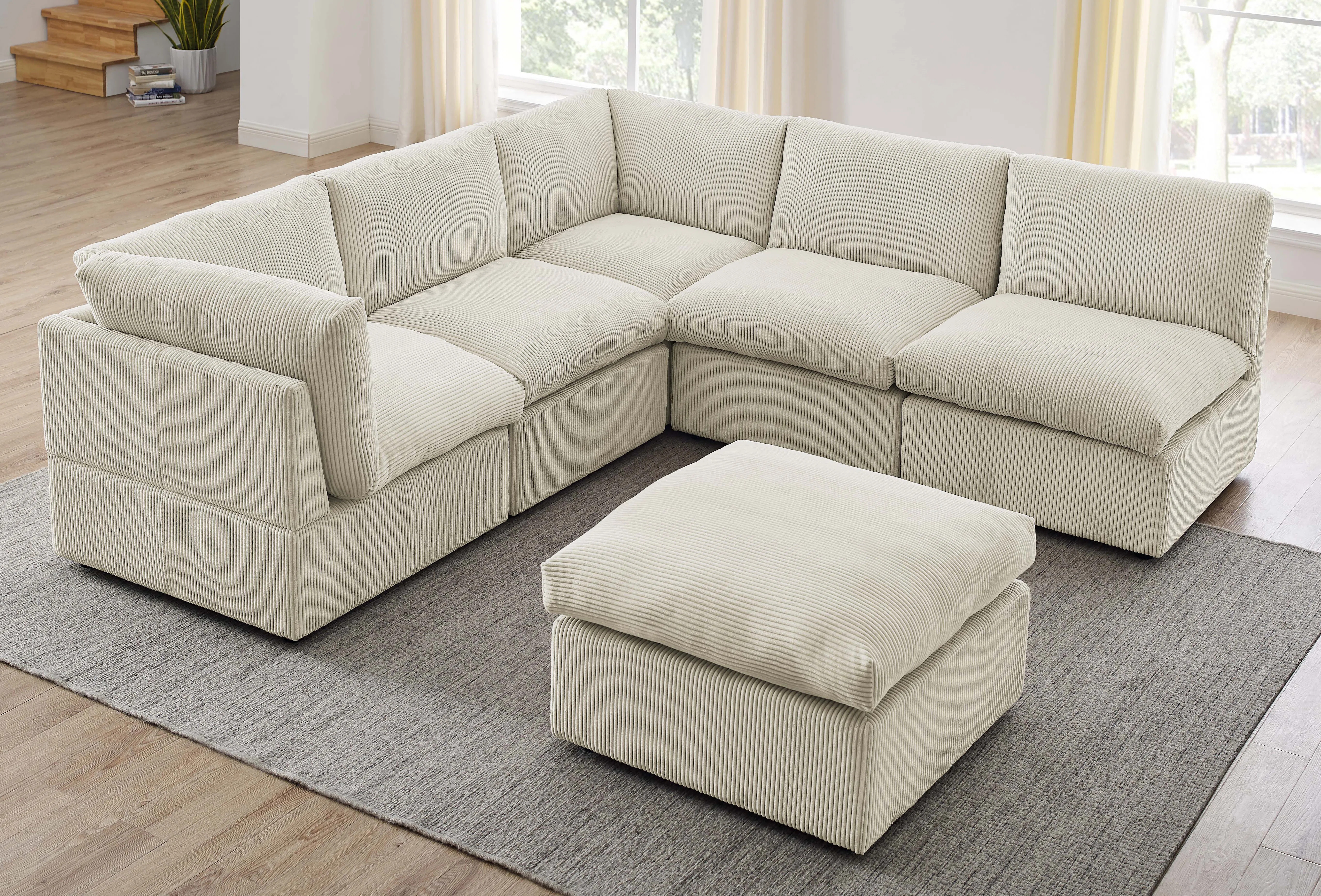 Kyanne Priyen 98" Wide Symmetrical Modular Corner Sectional | Wayfair North America