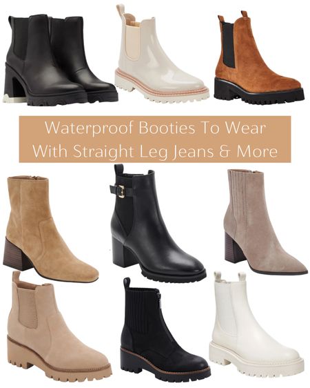 Waterproof and warm booties for winter. All can be worn with straight leg jeans. Add a Sherpa insole for a warmer boot 

#LTKstyletip #LTKshoecrush #LTKworkwear