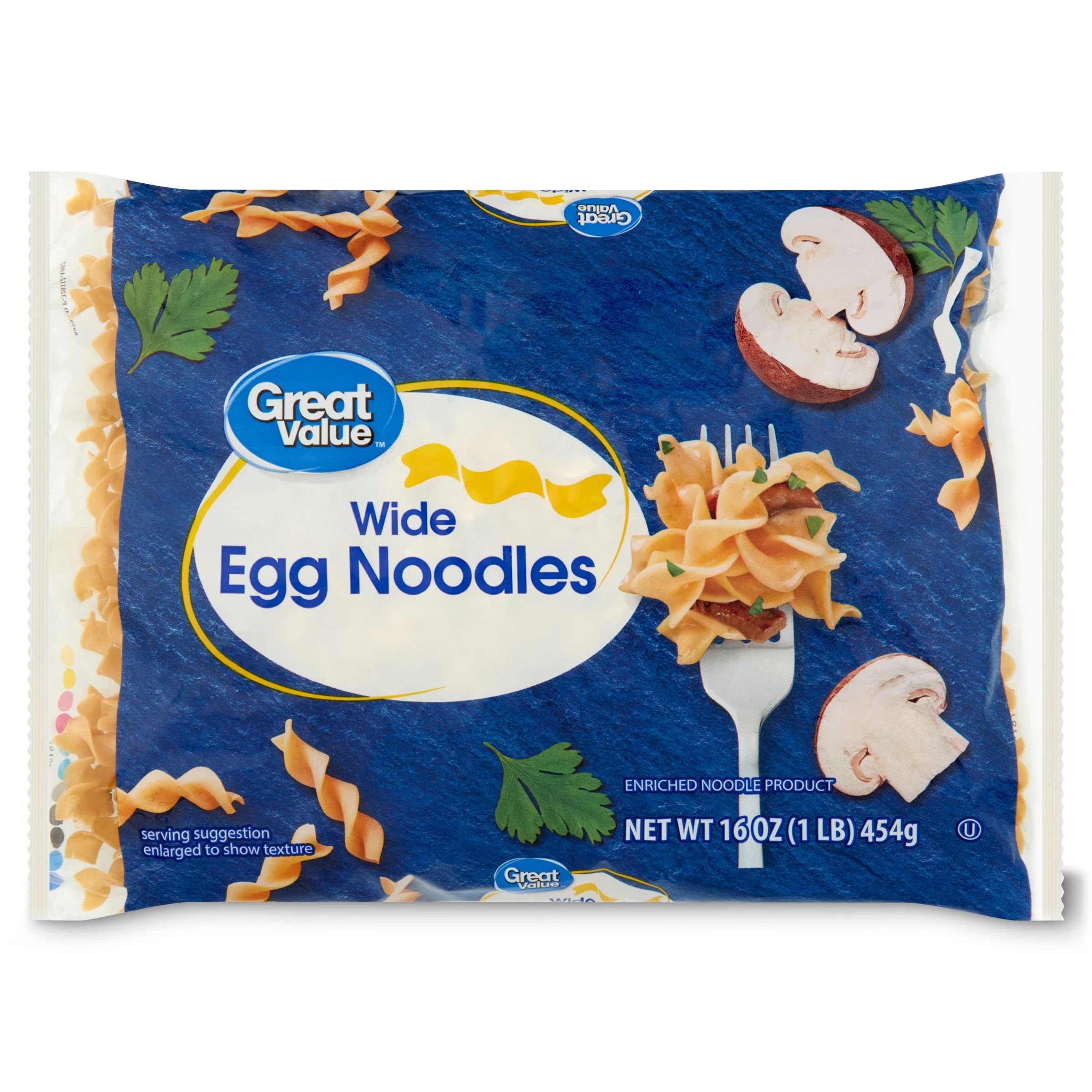 Great Value Wide Egg Noodles Enriched Product, 16 oz | Walmart (US)