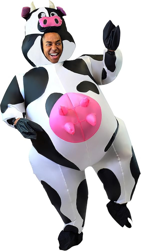 Spooktacular Creations Cow Inflatable Costume Air Blow-up Deluxe Halloween Cow Costume | Amazon (US)
