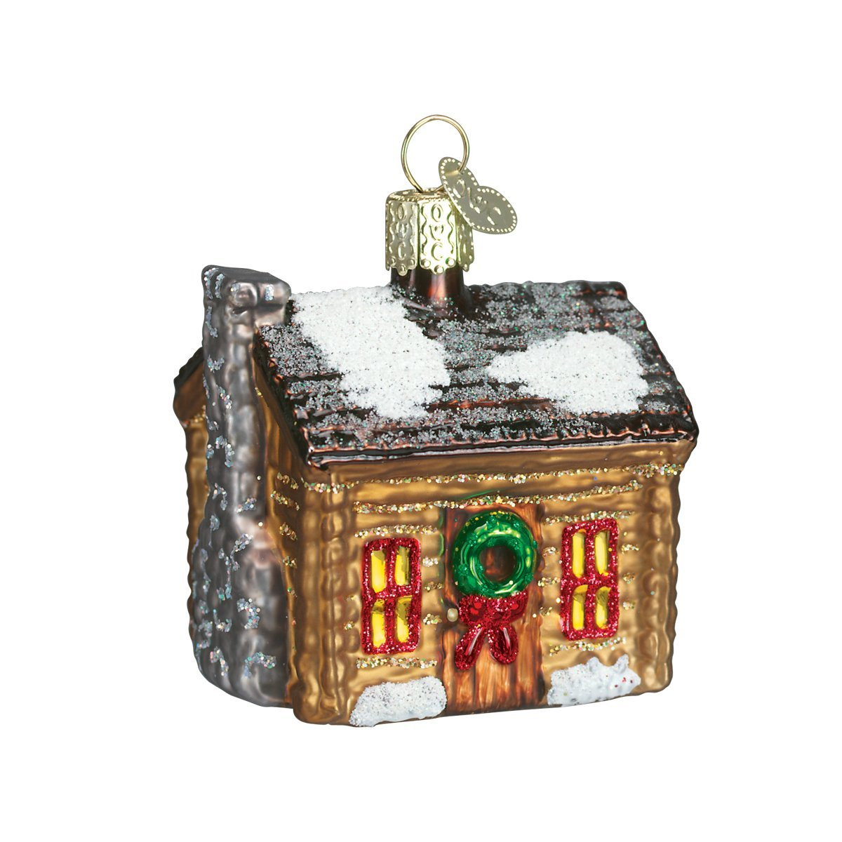 Old World Christmas Home Gifts Glass Blown Ornaments for Christmas Tree Log Cabin | Amazon (US)