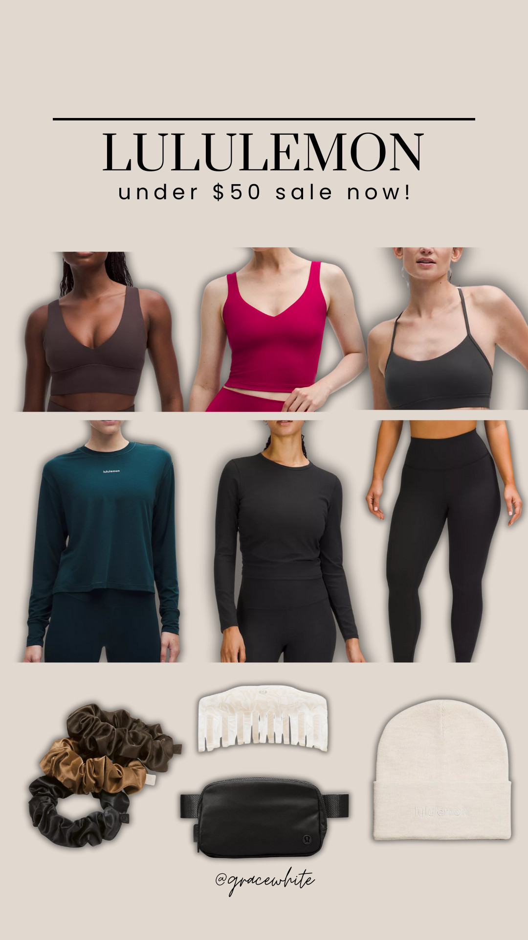 Lululemon with their end of season sale!!

lululemon, lululemon sale, sale finds, activewear, activewear on sale, tops on sale, athleisure, accessories, under 50, Grace White 

 #LTKGiftGuide #LTKHoliday #LTKfitnessgoals