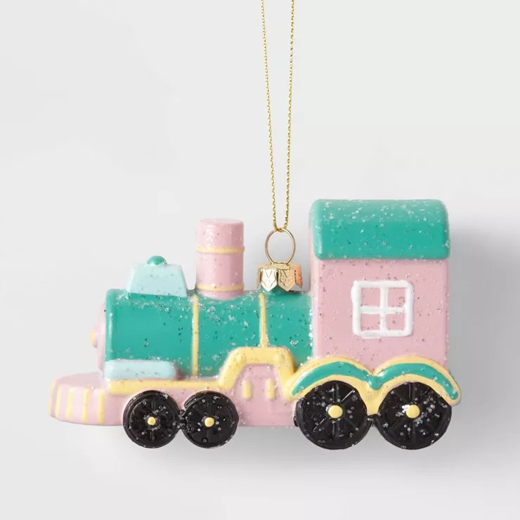 Train Christmas Tree Ornament Mint/Pink/Yellow - Wondershop™ | Target