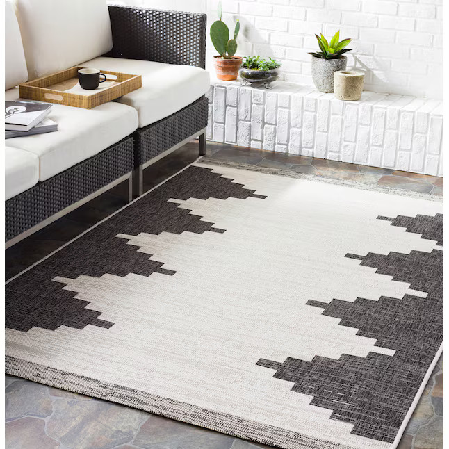 Surya Eagean 4 X 6 Medium Grey Indoor/Outdoor Geometric Mid-century Modern Area Rug | Lowe's