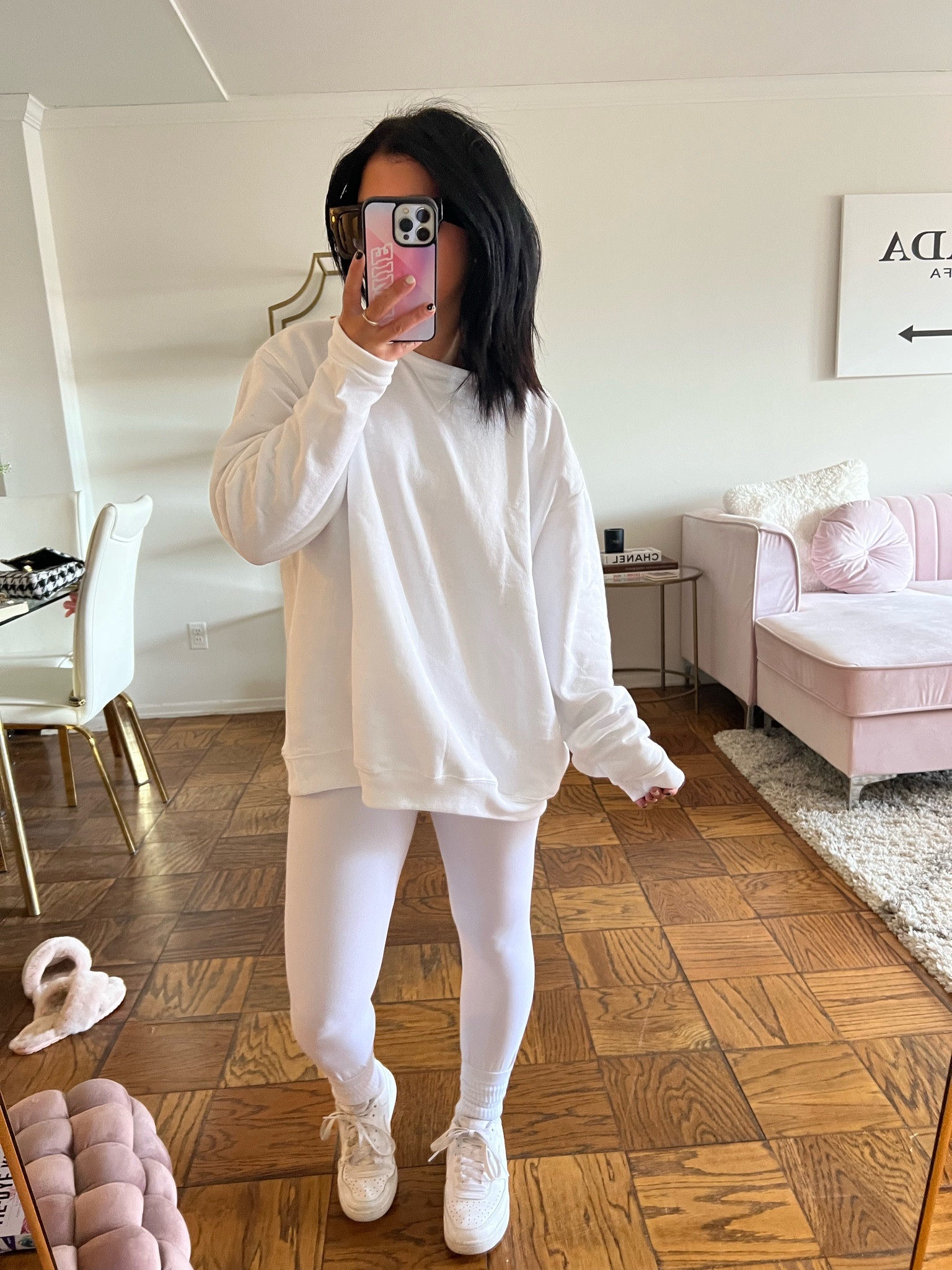 Amazon leggings and sweatshirt, wearing size small in the leggings and XL in the sweatshirt 

#LTKFind #LTKunder50 #LTKunder100