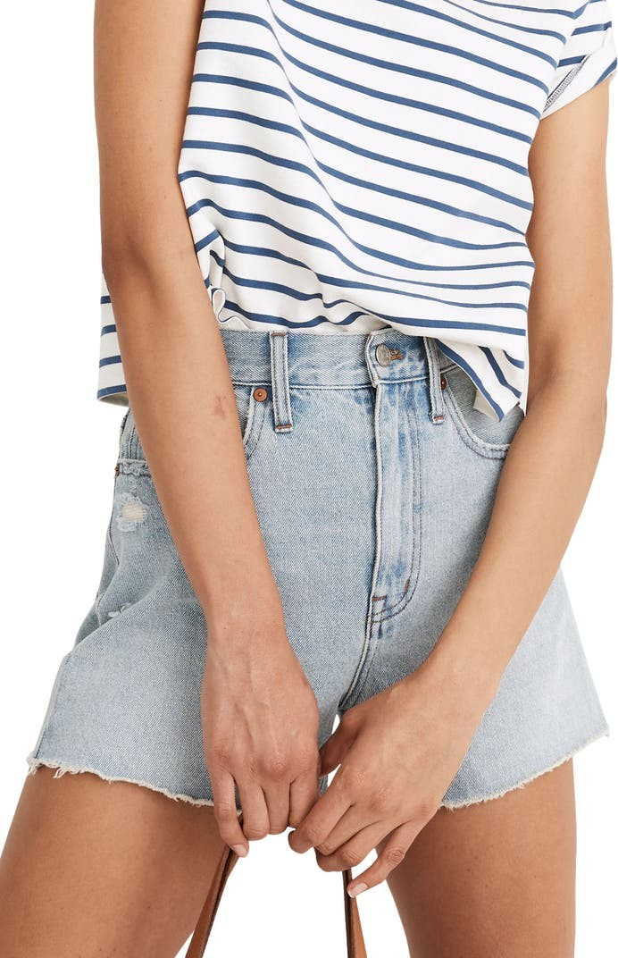 The Ripped Momjean Recycled Denim Shorts | Nordstrom | Nordstrom