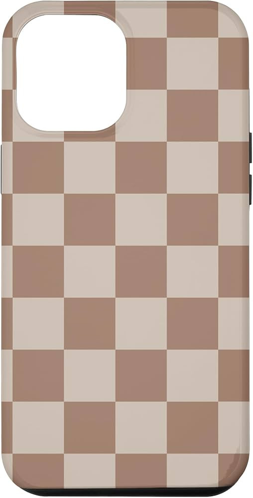 iPhone 15 Pro Max Brown Classic Checkered Big Checkerboard Case | Amazon (US)