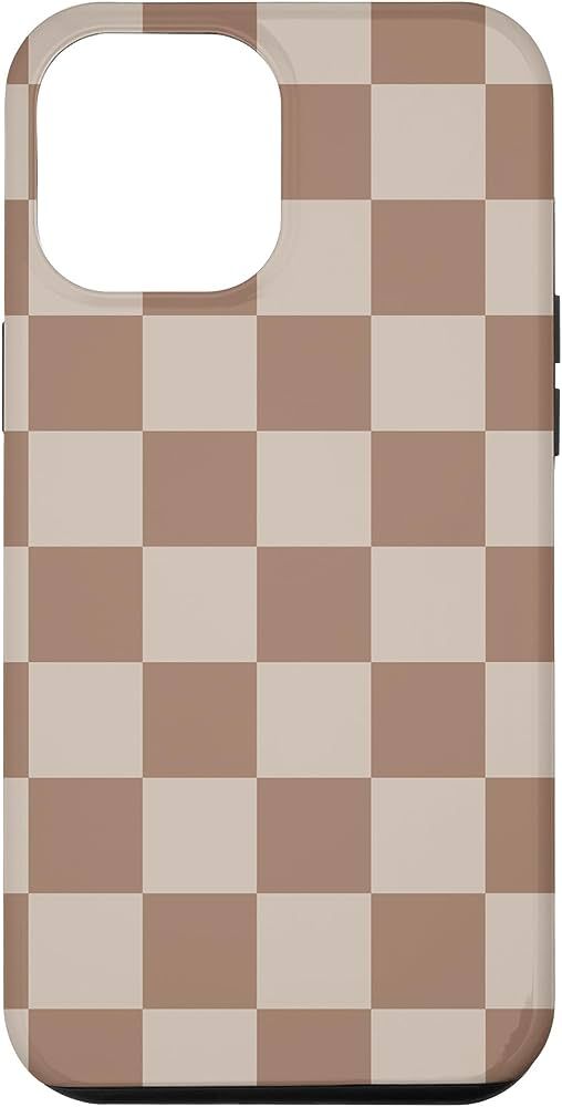 iPhone 15 Pro Max Brown Classic Checkered Big Checkerboard Case | Amazon (US)