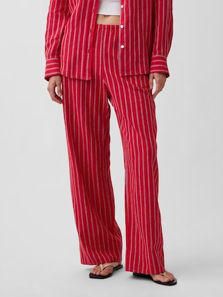 Linen-Blend Easy Wide-Leg Pants | Gap (US)