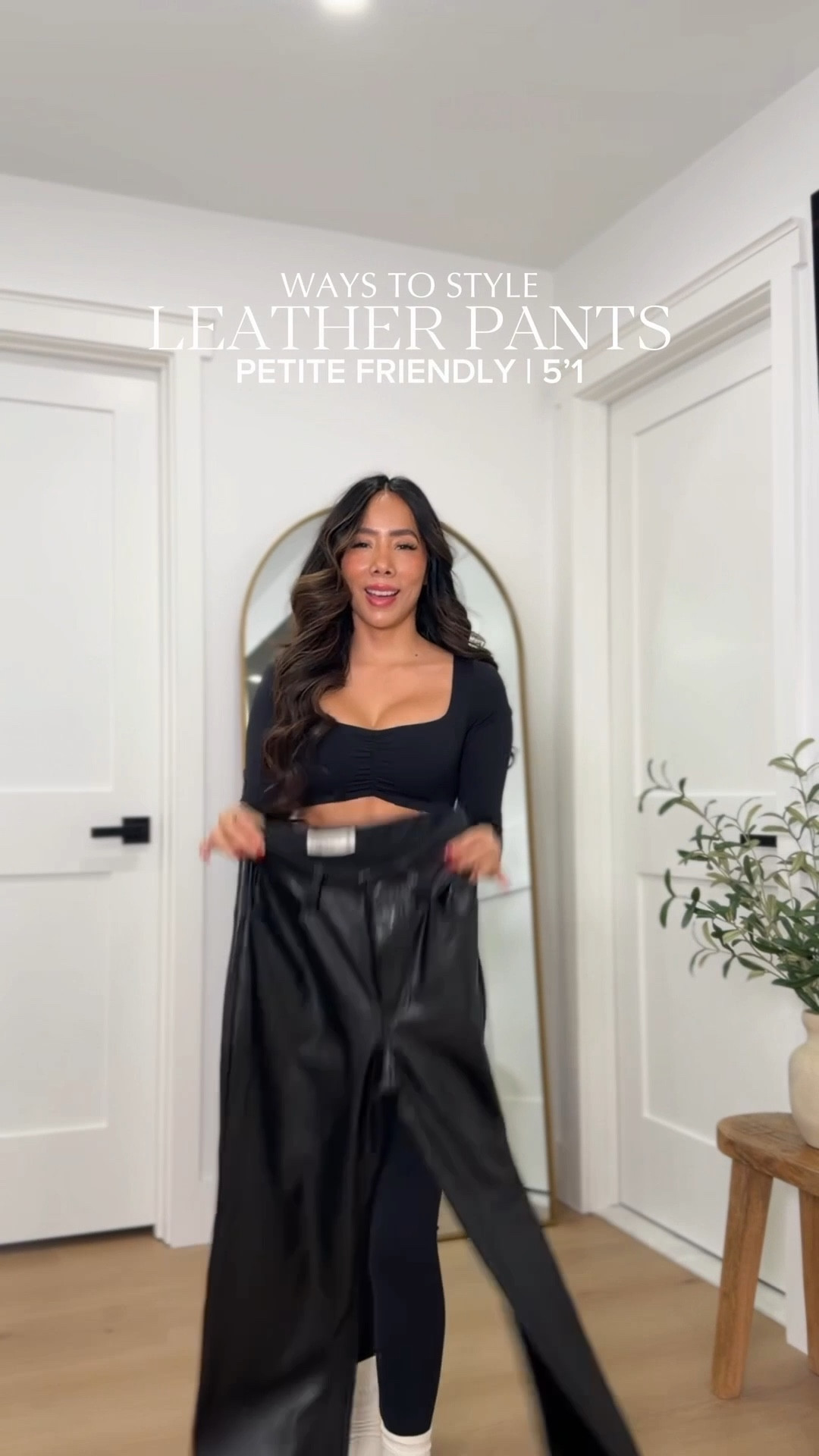 Ways to style leather pants! Casual look and chic elevated! 
Pants: 25 
Sweater: medium 
Trench: small 

#LTKootd #LTKFindsUnder50 #LTKgrwm